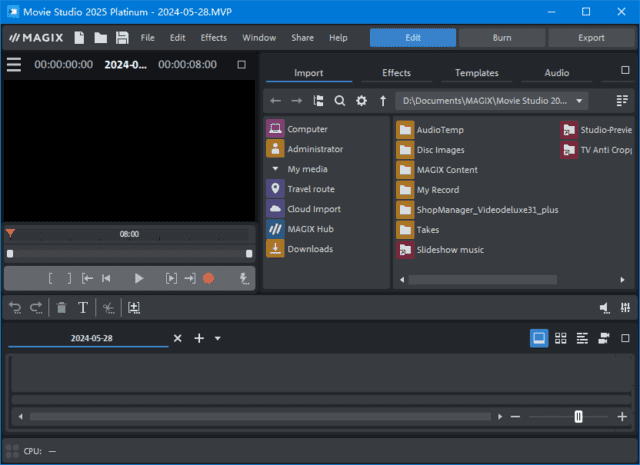 MAGIX Movie Studio Platinum 2025(视频编辑软件) v24.0.1.233-酷软